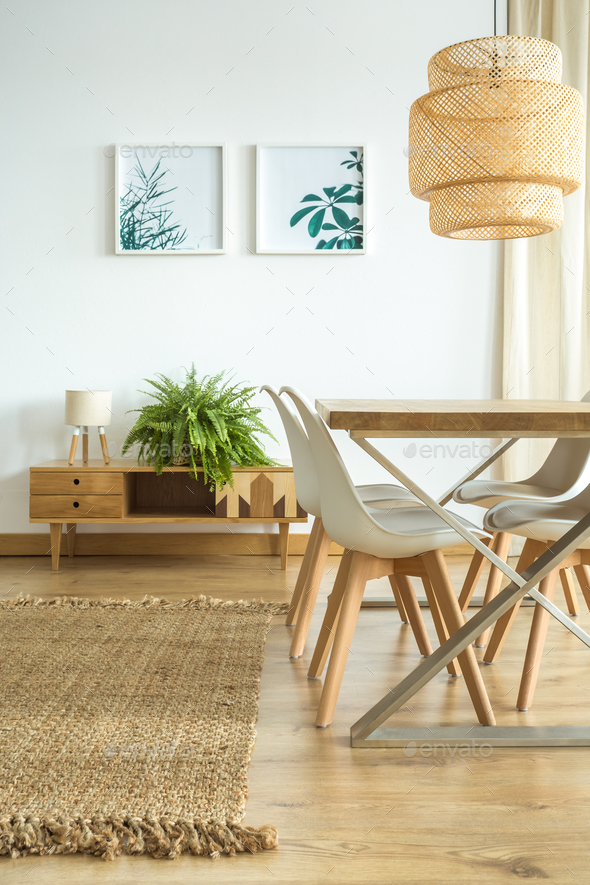 Dining room with floral posters Stock Photo by bialasiewicz PhotoDune